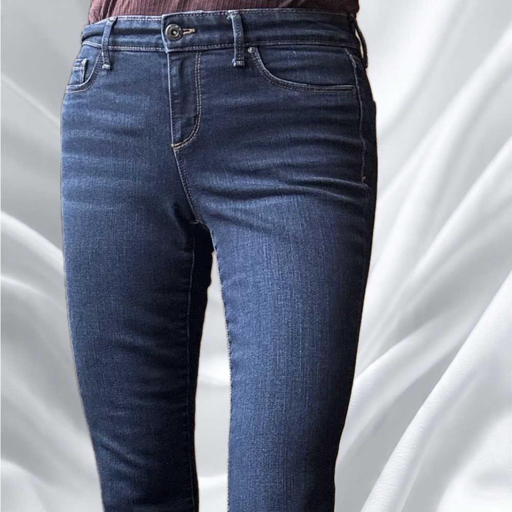 Jessica Simpson Kiss Me Super Skinny Short Blue Women Jeans mid-rise 28x26